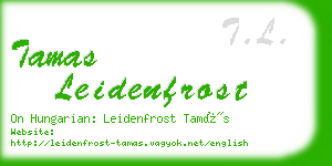 tamas leidenfrost business card